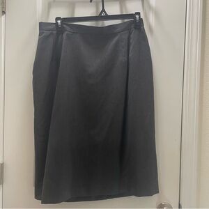 VINTAGE Austin Reed Charcoal Wool lined Skirt size 16W‎ USA